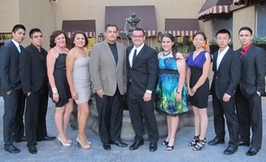 Members of the UA chapter of the Society for Hispanic Professional Engineers were recognized with Raytheon's Eagle Award presented by UA alumnus James Valenzuela, a quality systems manager at Raytheon and corporate mentor for the society.(Valenzuela is pictured center left in the brown jacket. Photo courtesy of Andrea Arellano/SHPE) Members of the UA chapter of the Society for Hispanic Professional Engineers were recognized with Raytheon's Eagle Award presented by UA alumnus James Valenzuela, a quality systems manager at Raytheon and corporate mentor for the society.(Valenzuela is pictured center left in the brown jacket. Photo courtesy of Andrea Arellano/SHPE)